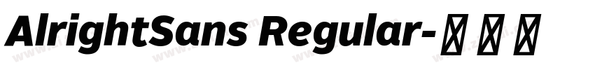 AlrightSans Regular字体转换